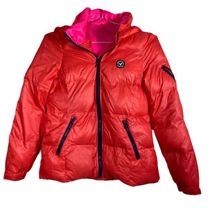 American Eagle Outfitters Pink Down Puffer Coat Medium